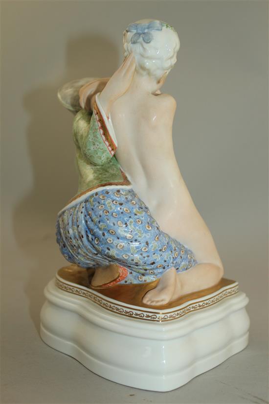 A Royal Copenhagen over-enamelled group Fairytale II, designed by Gerhard Henning, 23cm